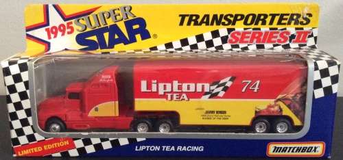 MATCHBOX TRANSPORTERS SERIES 2 1995 !! LIPTON TEA PETERBILT KENWORTH !! RARE + Original Box !